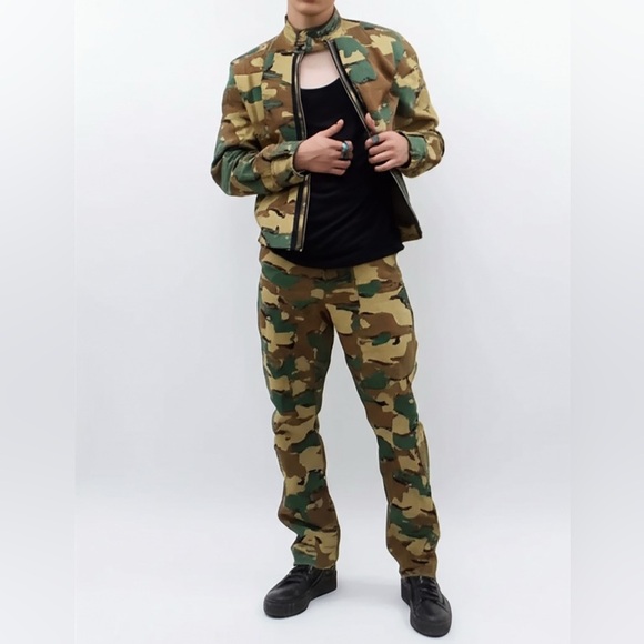 DRIES VAN NOTE Camouflage Cotton/Linen Suit - Picture 2 of 13